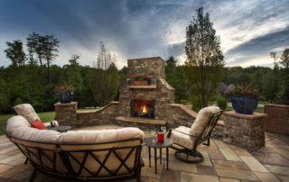 Fireplace in beautiful outdoor