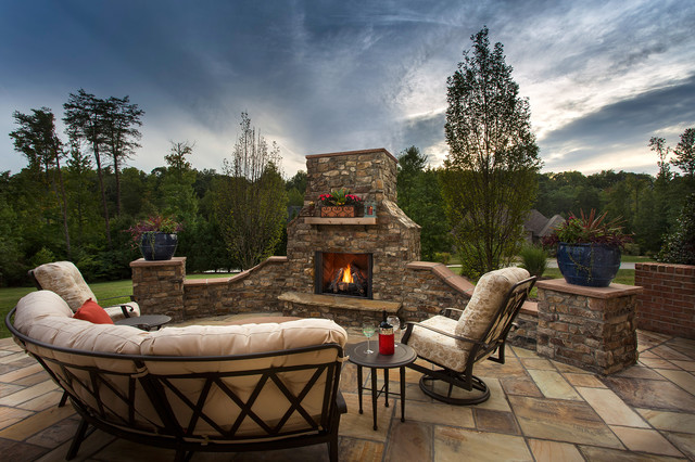 Fireplace in beautiful outdoor