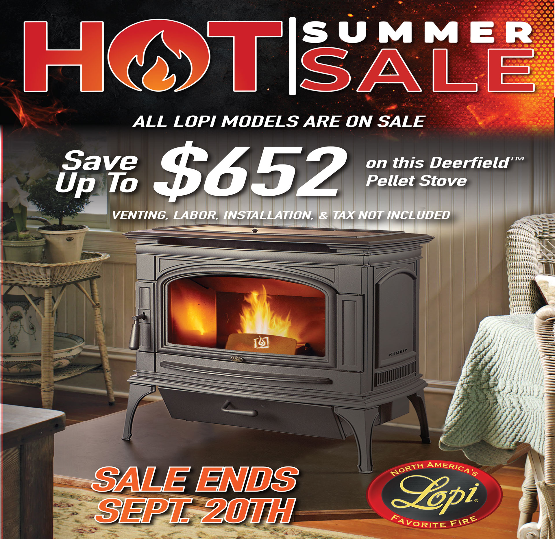 Hot Sale - Deerfield Pellet Stove